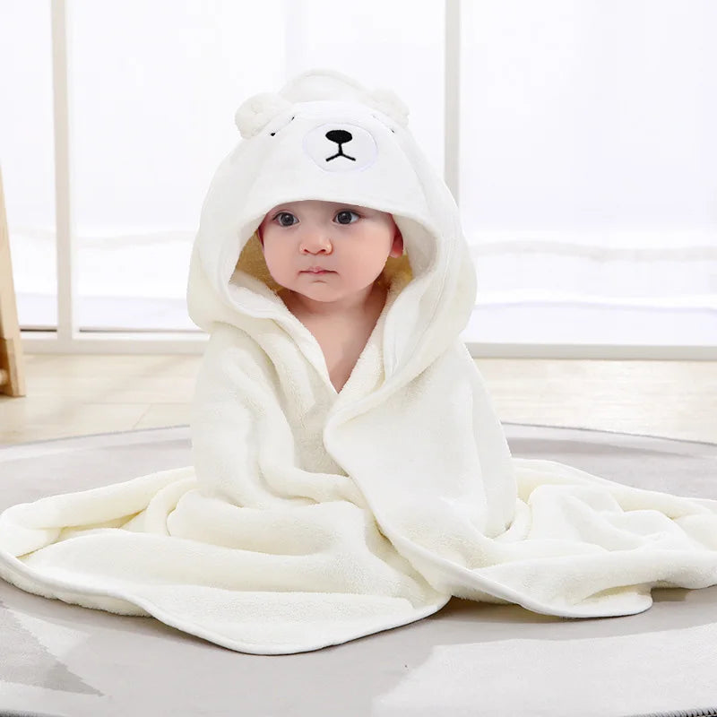 Cape de Bain Bébé MamanZen™ — Ultra Douce, Capuche Animaux | Nouveau-Né à 3 Ans
